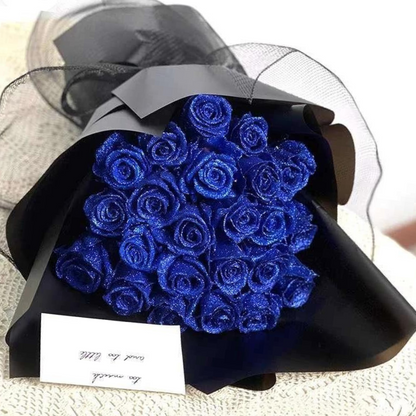 Roses Pailletées Eternelles – Cadeau Élégant et Scintillant pour Toutes les Occasions