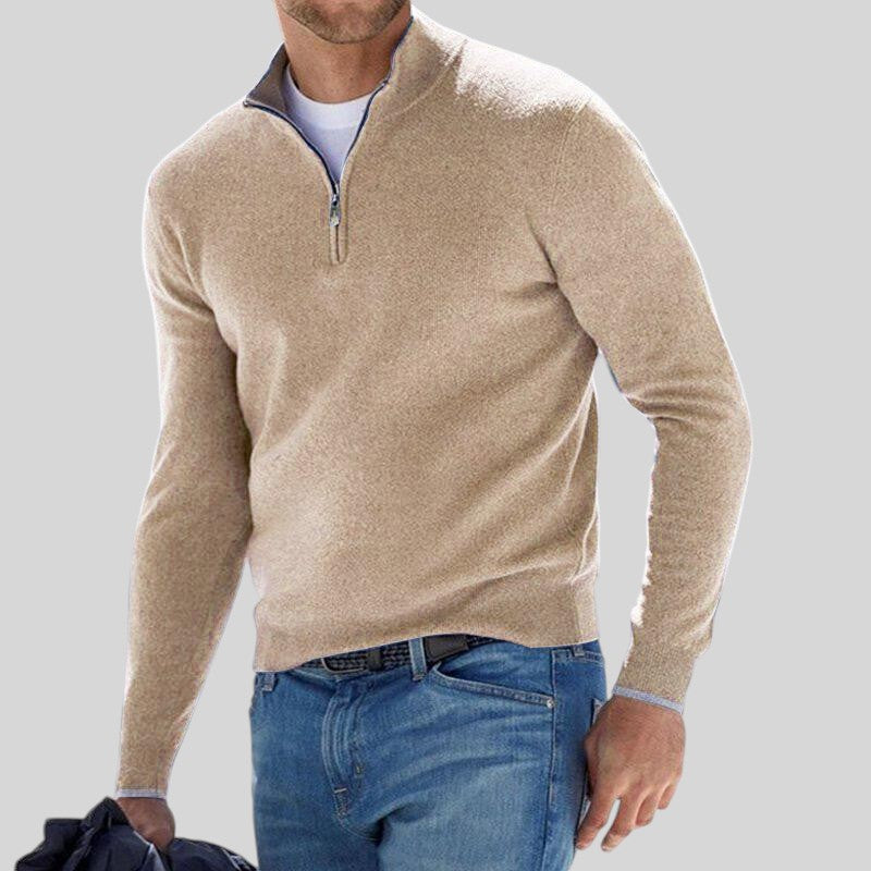 Pull David Homme - Confort Premium avec Fermeture Éclair Intégrale et Style Moderne