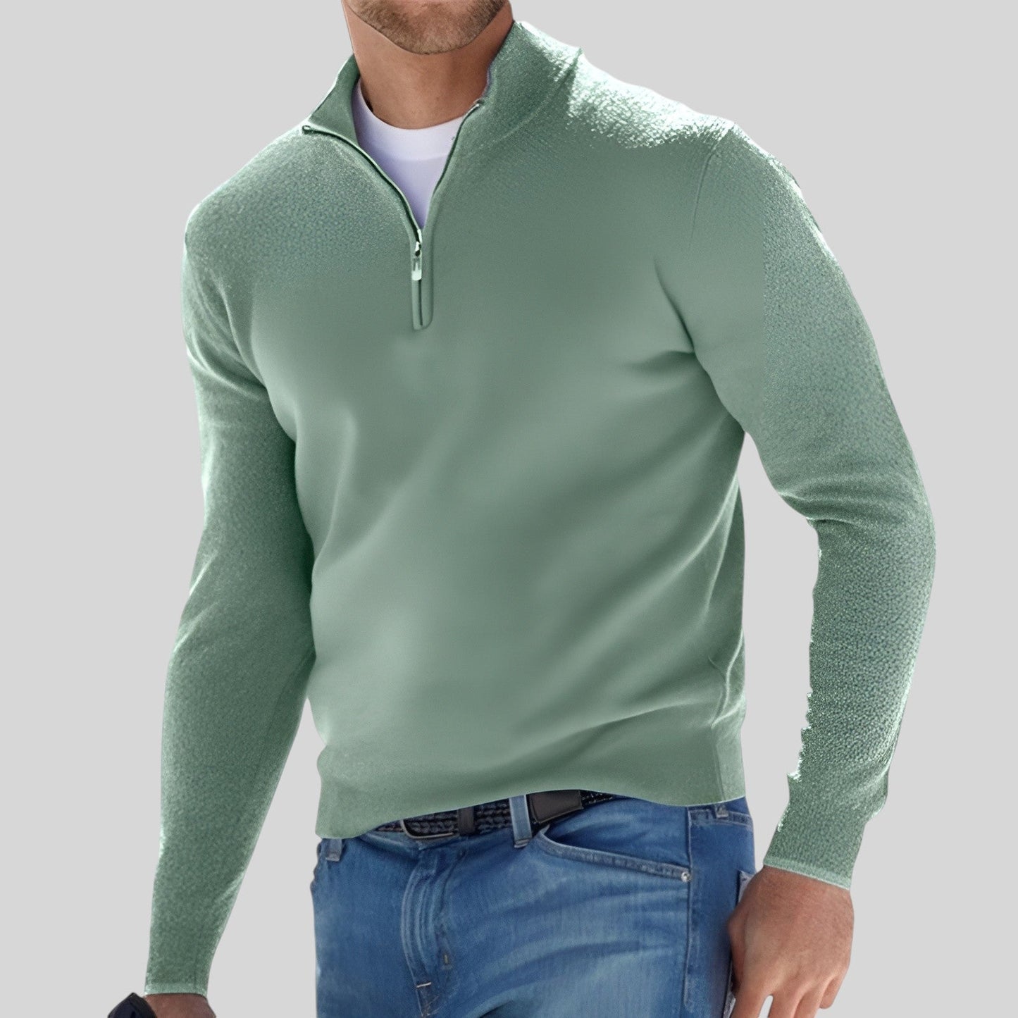 Pull David Homme - Confort Premium avec Fermeture Éclair Intégrale et Style Moderne