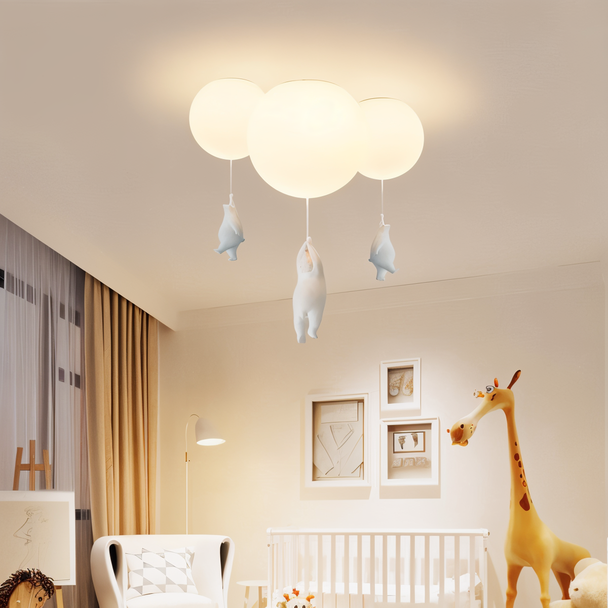 Suspension BalloonGlow – Éclairage Doux & Magique pour Chambre d’Enfant