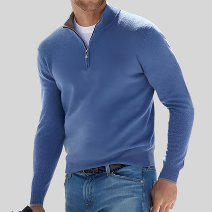 Pull David Homme - Confort Premium avec Fermeture Éclair Intégrale et Style Moderne