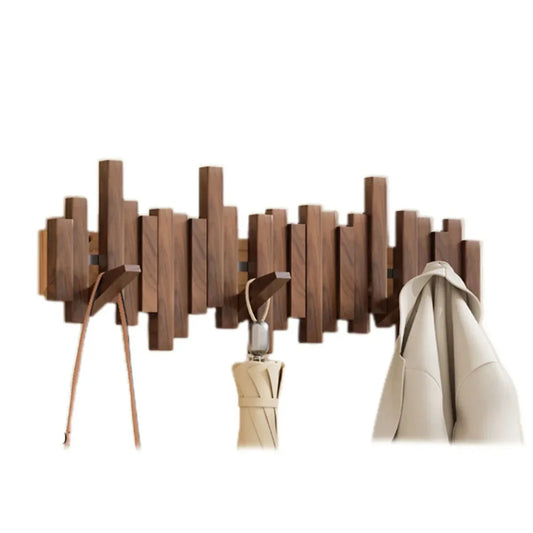 Porte-Manteau Murale en Bois Piano – Pratique et Élégant pour Organiser Votre Entrée